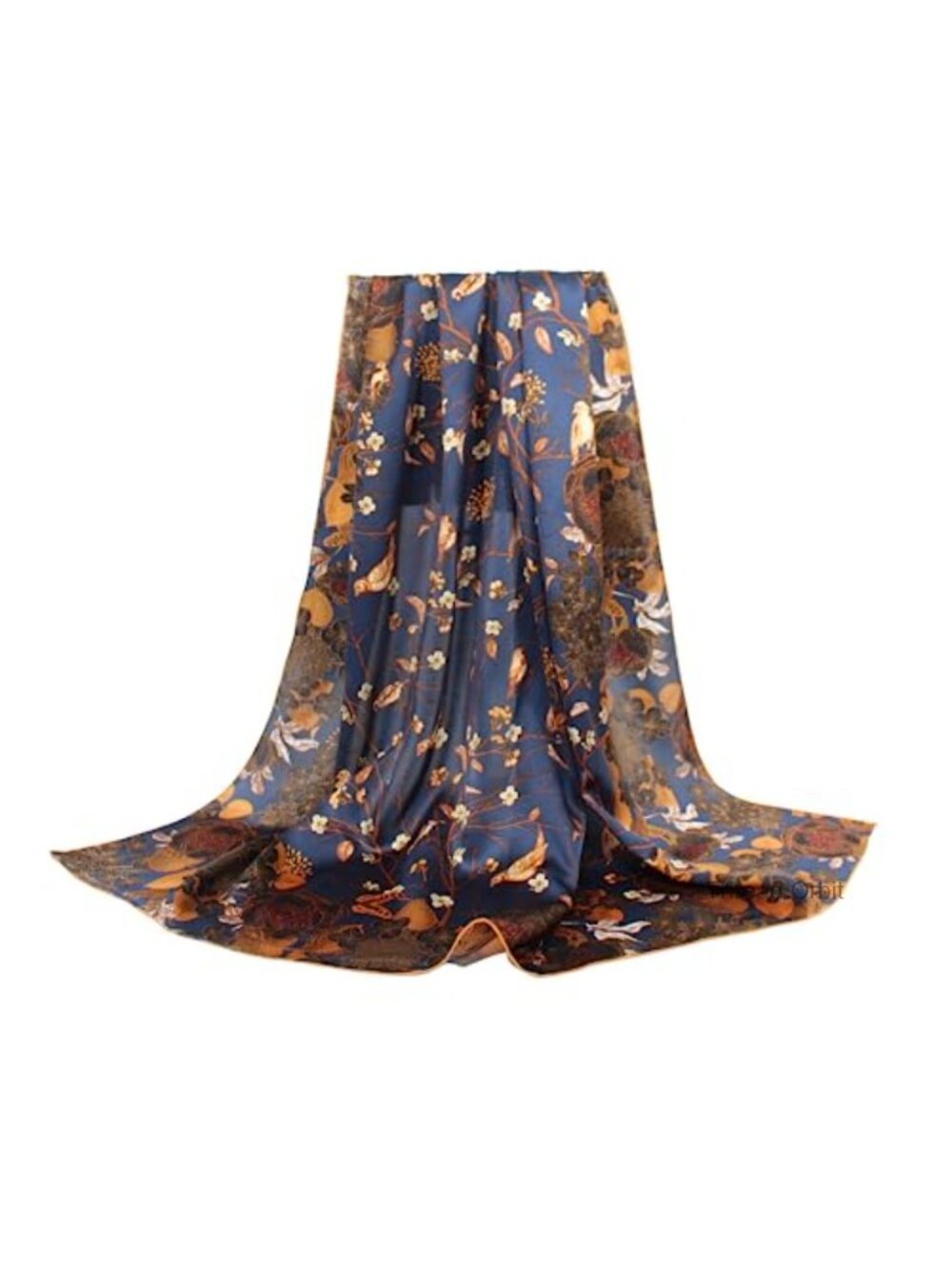 100% Mulberry Silk Scarf 43" Large Square Shawl Hair Wrap Gift Boxed